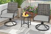 Hemington Patio Swivel Chair Set With Coffee Table