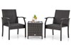 Como Patio Wicker Set With Side Table