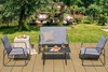 Colebrook 4-Seater Mesh Garden Set With Coffee Table