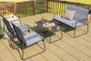 4 Seater Mesh Garden Set Includes A Coffee Table