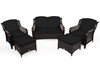 Marple Rattan Outdoor Sofa Set With Footstools