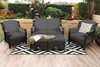 Marple Rattan Outdoor Sofa Set With Footstools