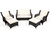 Marple Rattan Outdoor Sofa Set With Footstools