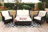 Marple Rattan Outdoor Sofa Set With Footstools