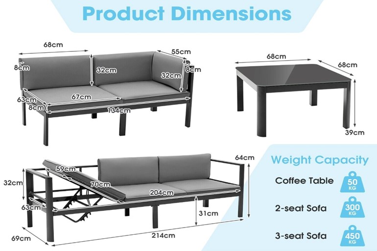 Panache Corner Patio Sofa Set