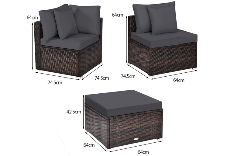 Oslo Rattan Patio Sofa Set