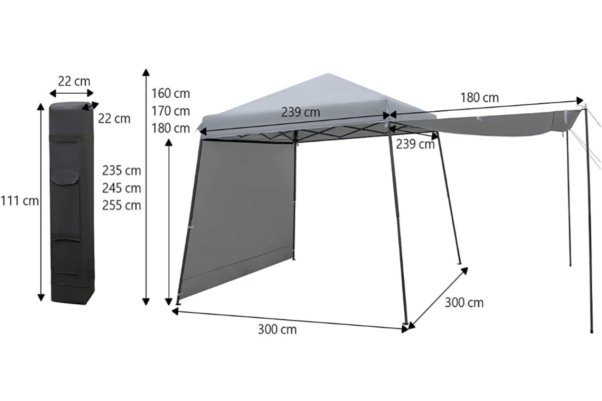 Cirrus instant Pop up Canopy with Awnings