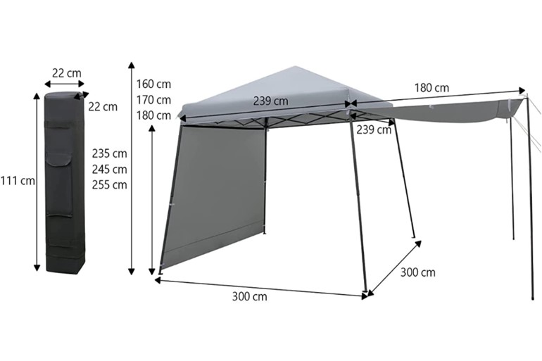 Cirrus instant Pop-up Canopy with Awnings