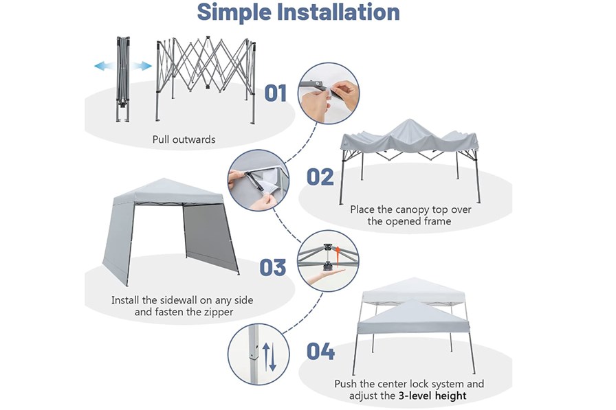 Cirrus instant Pop-up Canopy with Awnings