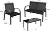 4 Seater Modern Garden Set Includes Coffee Table