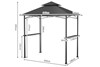 BBQ Grill Gazebo with Double-Tier Vented Top