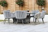 Aspen Grey Rattan 6 Seat Fire Pit Patio set