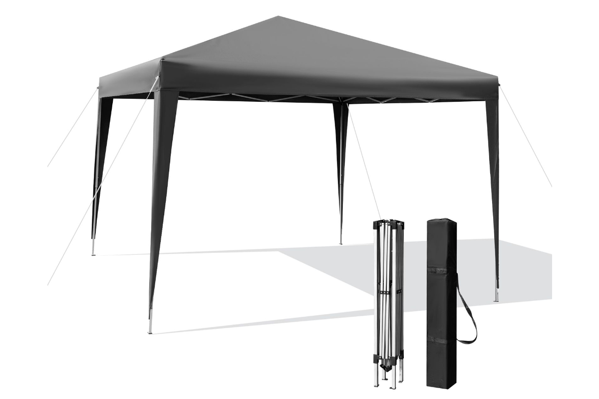 View Grey Outdoor Garden Pop Up Canopy Durable PowderCoated Steel Frame Top And Side Panels Can Prevent Sun And Rain Effectively information