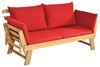 Taunton 3 in 1 Convertible Cushioned Loveseat Lounger Couch