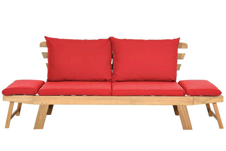 Taunton 3 in 1 Convertible Cushioned Loveseat Lounger Couch
