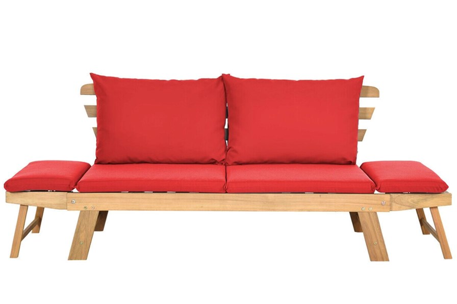 Taunton 3 in 1 Convertible Cushioned Loveseat Lounger Couch