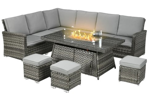 Spratton Outdoor Double Corner Sofa Rattan Furniture Set