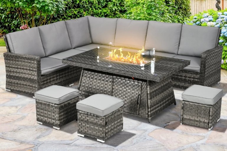 Spratton Outdoor Double Corner Sofa Rattan Furniture Set