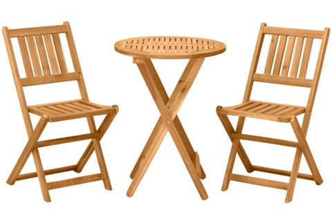 Wooden Outdoor Folding Bistro Set