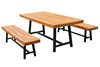 3-Piece Wooden Picnic Bench Set