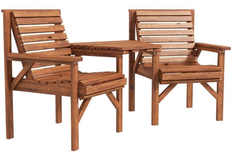 Wooden Garden Companion Set with Coffee Table