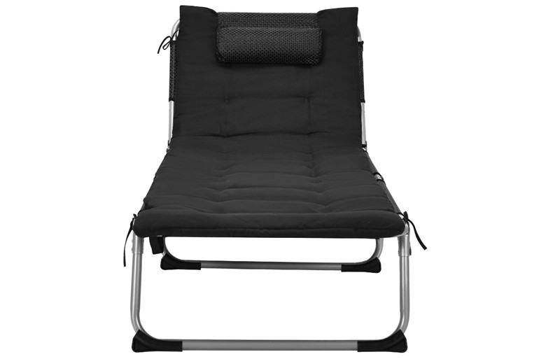 Adjustable Sun Lounger with Soft Mattress and Removable Pillow