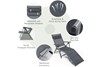 Outdoor Folding Lounge Chair with Adjustable Backrest