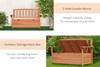 2-Seater Outdoor Wooden Storage Bench