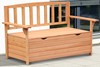 2-Seater Outdoor Wooden Storage Bench