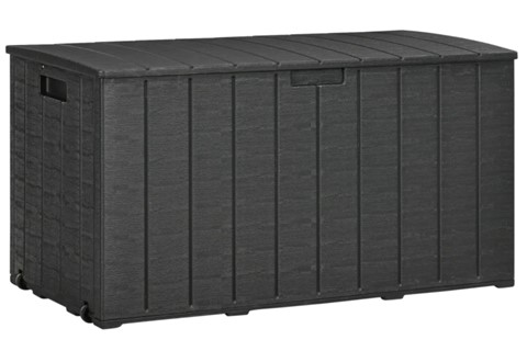 336L Outdoor Storage Box With Wheels and Handles