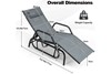Outdoor Lounge Glider Chair with Armrests and Pillow