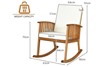 Patio Rocking Chair With Seat & Back Cushions
