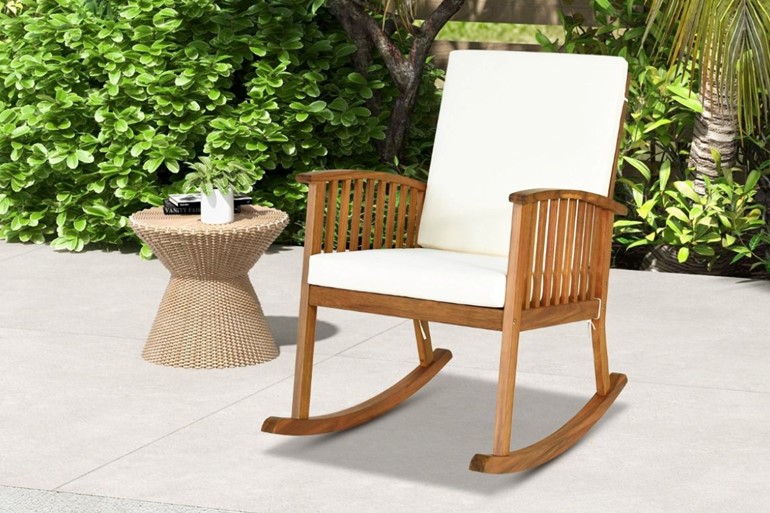 Marlow Patio Rocking Chair With Seat & Back Cushions