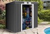 Byron Outdoor Metal Garden Storage Shed With Sloping Roof