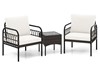 Spondon Rattan Set With Tempered Glass Coffee Table