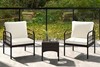 Spondon Rattan Set With Tempered Glass Coffee Table