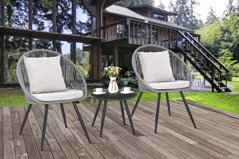 Frankland Woven Rope Outdoor Patio Set