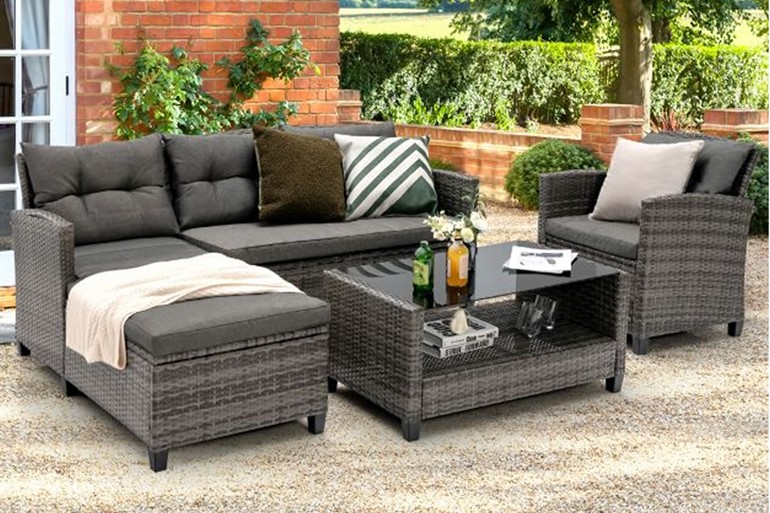 Texas Rattan Patio Sofa Set