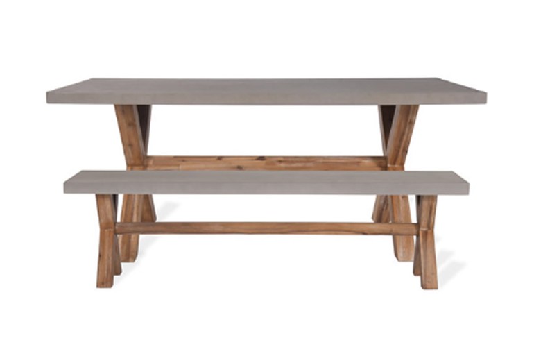 Burford Natural Table & Bench Set