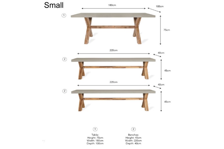 Burford Natural Table & Bench Set