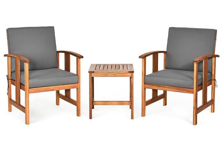 Moraine Wooden Outdoor Bistro Set