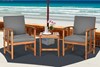 Moraine Wooden Outdoor Bistro Set