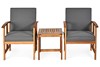 Moraine Wooden Outdoor Bistro Set