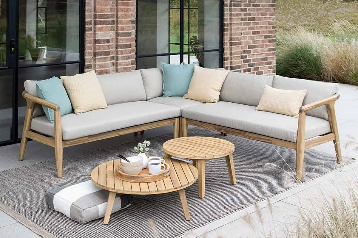 Froxfield Outdoor Dark Natural Corner Sofa