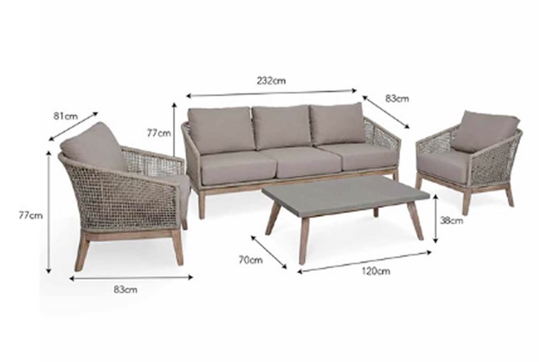 Lynton 3-Seater Sofa Set