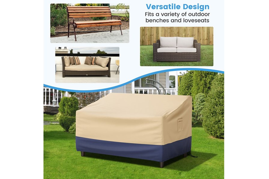 2-Seater Polyester Outdoor Sofa Cover - W153cm x D109cm x H75cm