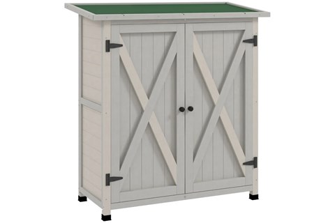 Ryde Light Grey Compact Wooden Storage Shed