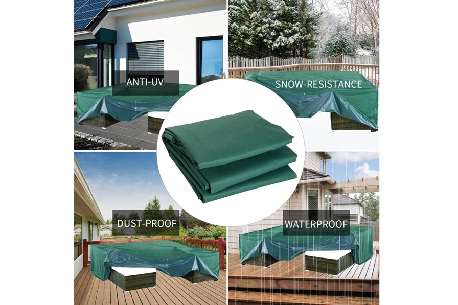 PE Outdoor Rectangle Furniture Cover - W222cm x D155cm x H67cm