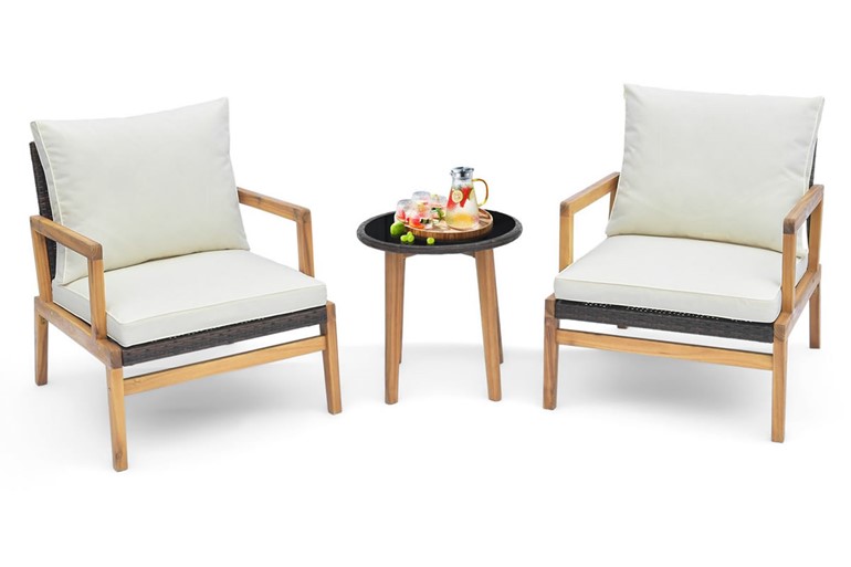 Barton Rattan Patio Bistro Set