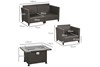 Lira Rattan Firepit Set